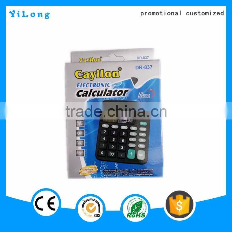 2016 high quality 12 digit 112 steps check and correct function colorful electronic calculator
