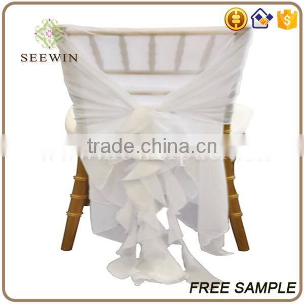 ruffle chiffon chair cover chair sash