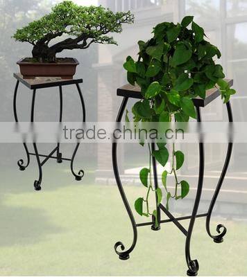 Wooden iron mosaic flower shelf Flower Pots Shelf Flower rack