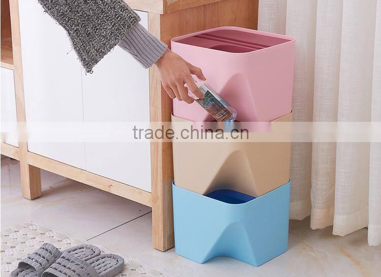 Wholesale Stock Small Order coverable classifying garbage can