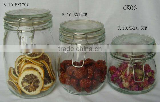 simple hot sale clear round wholesale glass apothecary jar