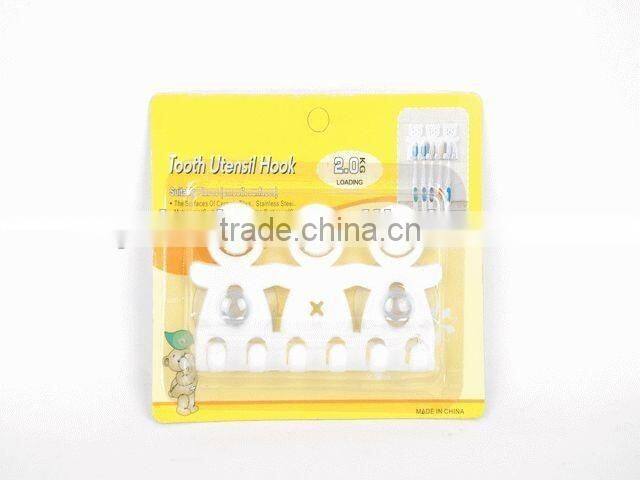 Sucker type Human shaped plastic toothbrush holder plastic bathroom accessories