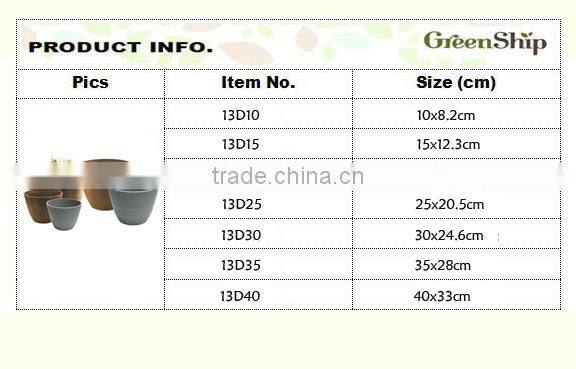 Decorative Garden Pot Plant From Greenship/ 20 years lifetime/ lightweight/ UV protection/ eco-friendly