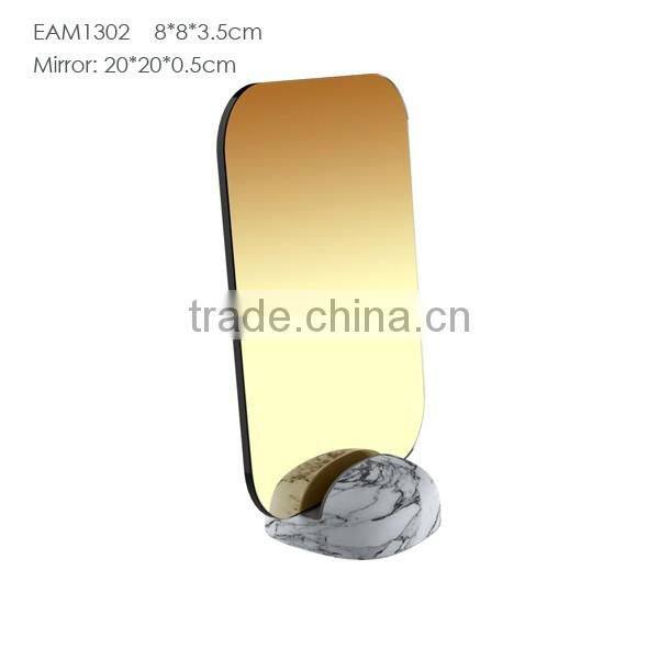 Wedding gifts desktop mirror / Homeware knock down concrete mirror