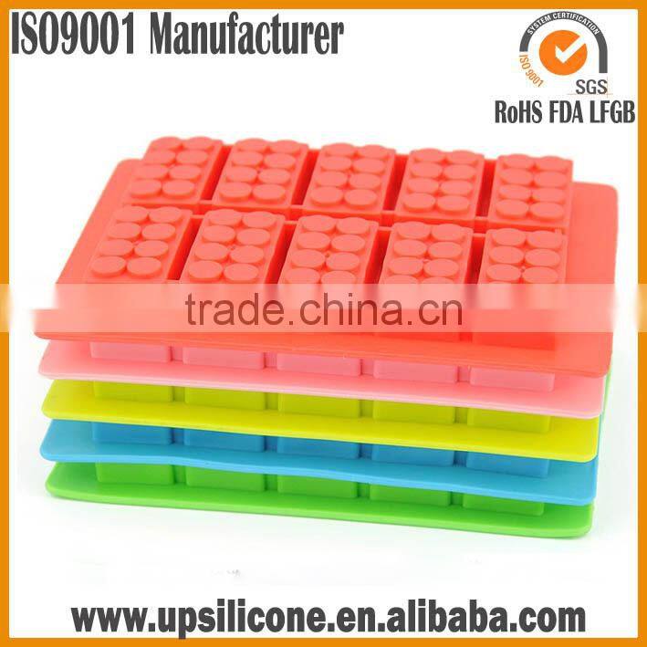FDA /LFGB Lego Building Bricks Designed Silicone Ice Cube Tray