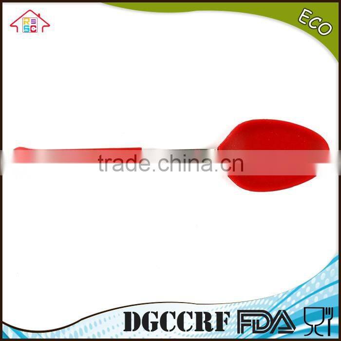 NBRSC Heat Resistant Stainless Steel Kitchen Utensil Premium Silicone Cooking Utensils scoop ladle spoon