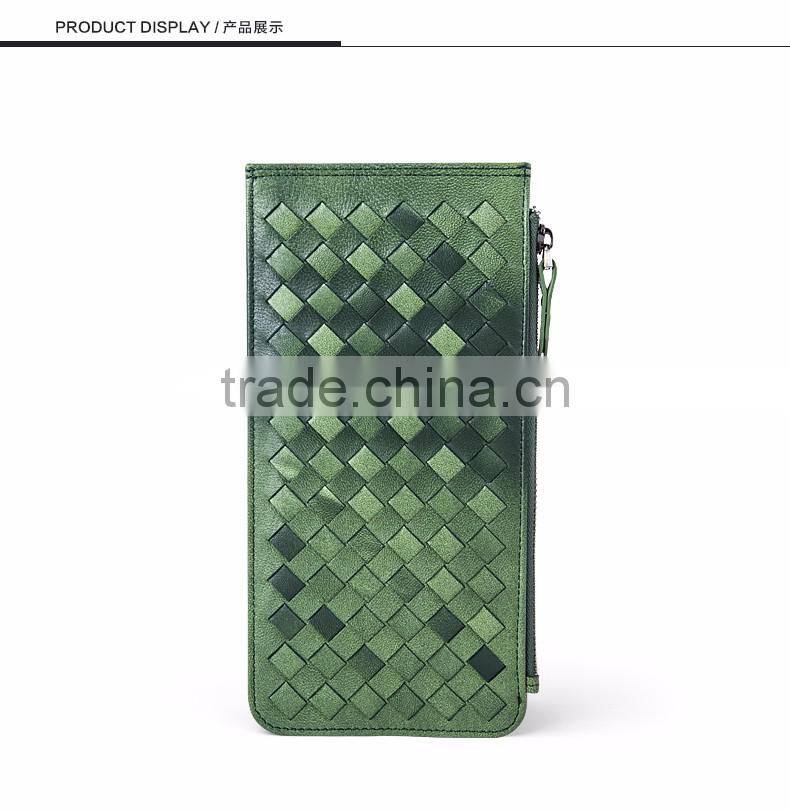 sheepskin woven card bag ladies multi Card Wallet women card bag clip