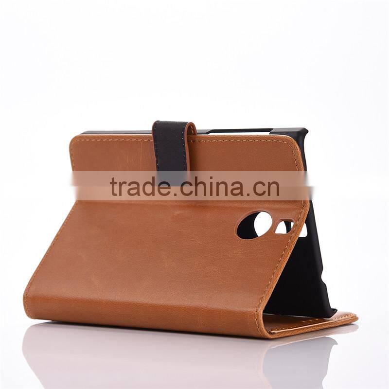 High quality crazy-horse PU card bumper/pocket cell phone case for Blackberry