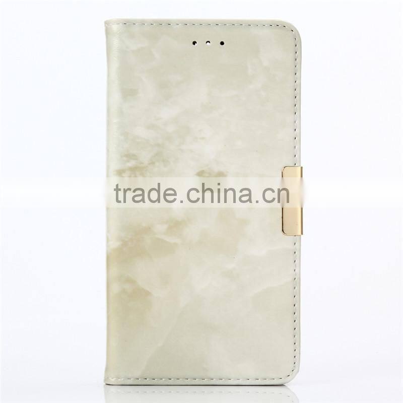 Noble design high quality marble PU card bumper/pocket cell phone case for HTC