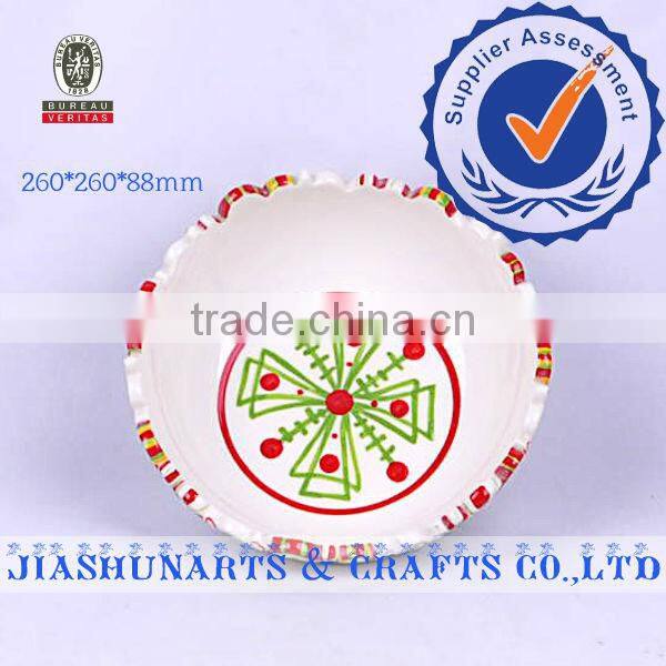 Beautiful Christmas Party Style Ceramic Fruit Bowl