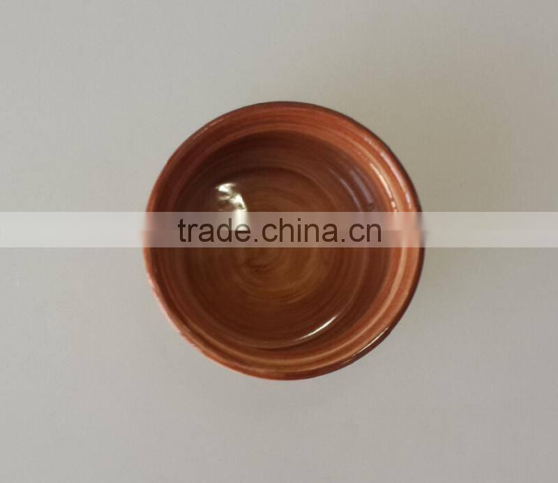 Ceramic handpaint brushed oil burner bowl