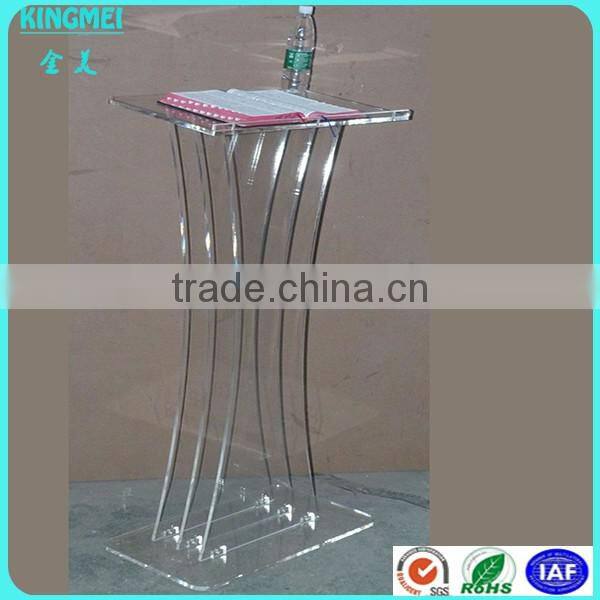 china factory custom coffee color acrylic single book display stand and holder