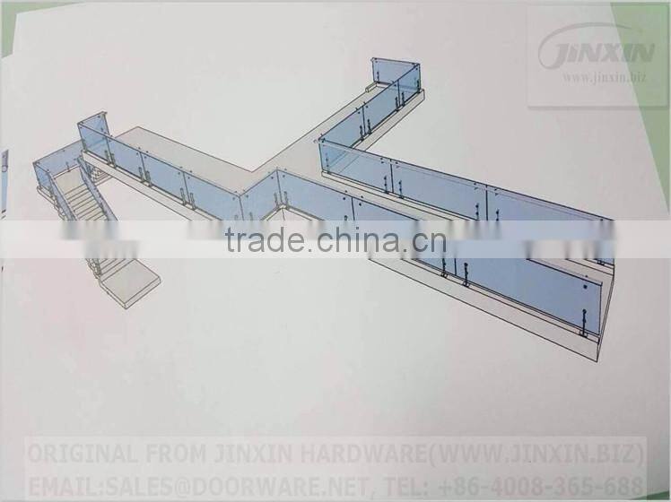 JINXIN customed decorative stainless steel glass railing systems dubai stainless steel railings