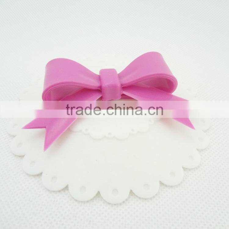 Cute bowknot shaped Silicone Watertight Cup lids Mug Lid Cover lids