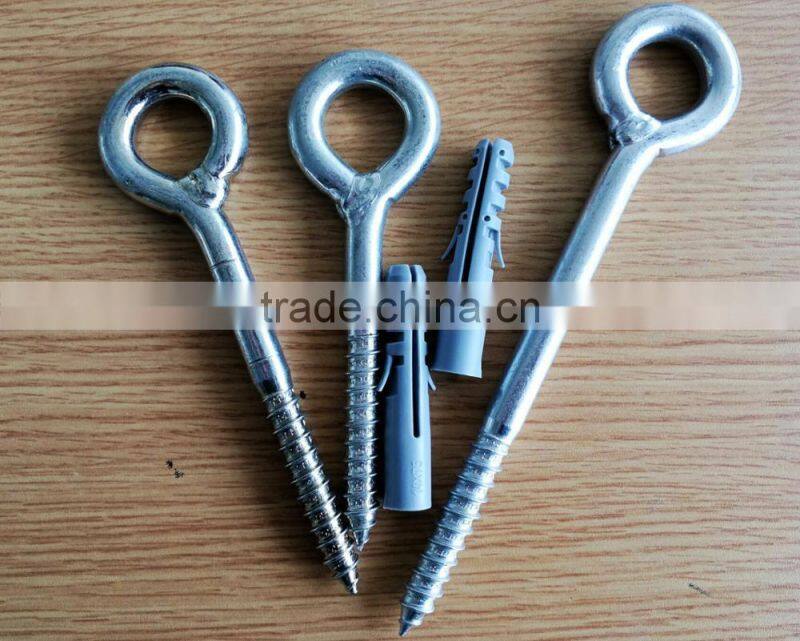 Satin plated tie ring hook screw