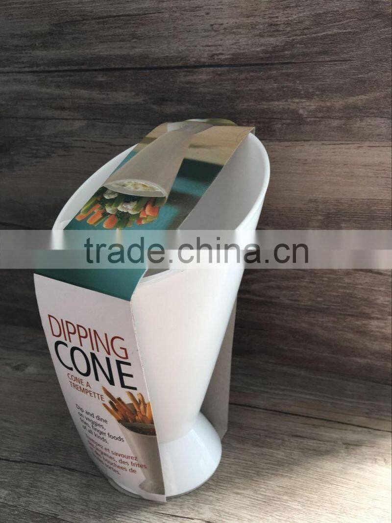 2017 amazon best selling 2 in 1 French Fry Dipping Cone