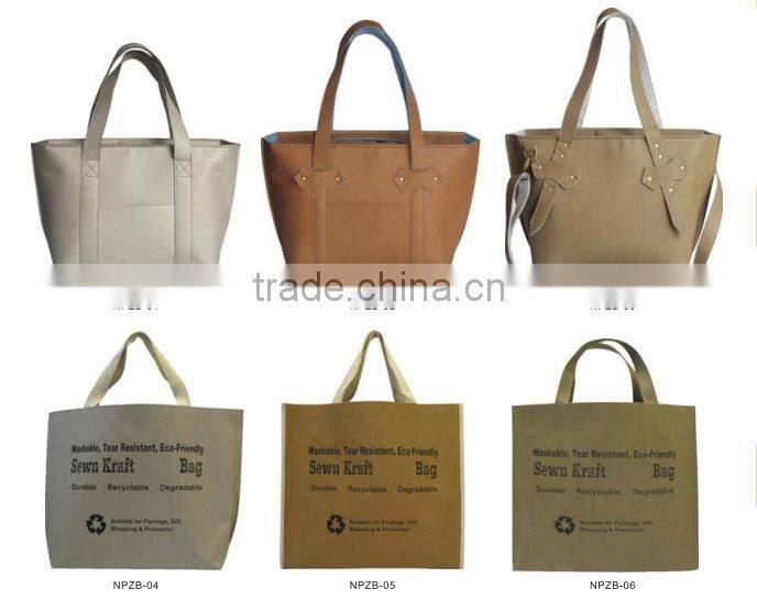 New Material -- Washable Kraft Paper-- Fashion Shoulder Tote Bag