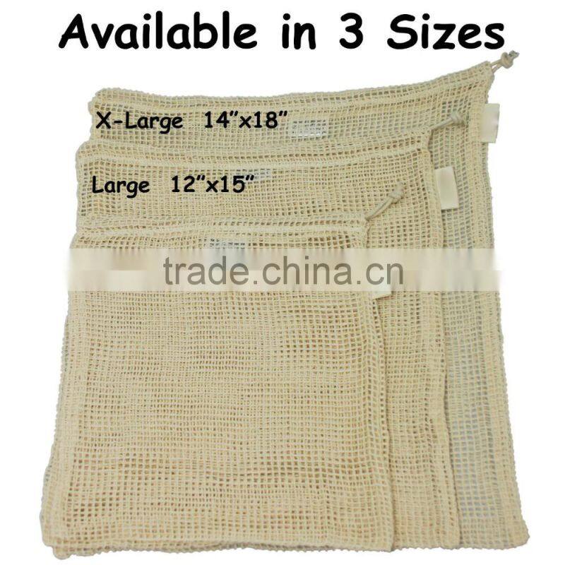 Fruit Veagetable Organic Cotton Mesh Bags