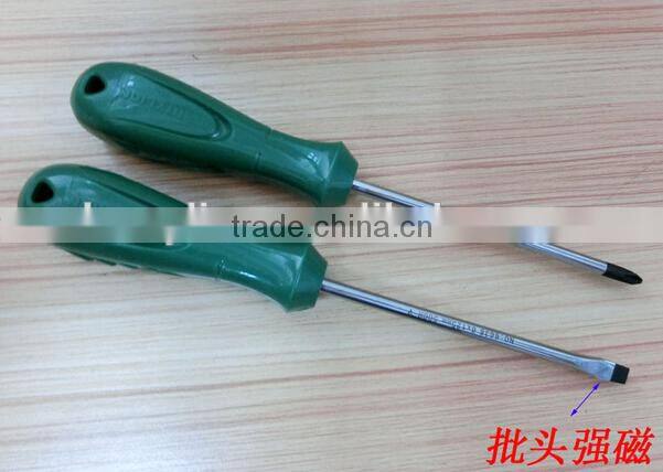 Flat and plus head plastic handle screwdriver, cheap price hammer screwdriver