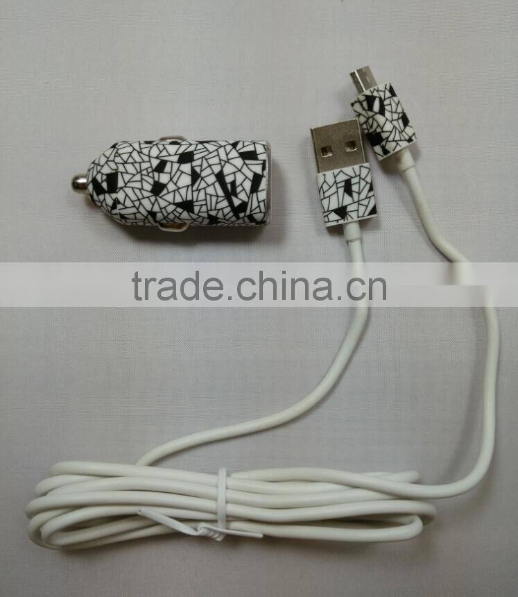 2015 new design USB car charger for Iphone Samsung & Blackberry
