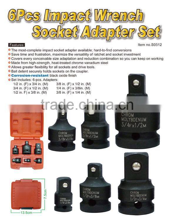 6Pcs Impact Wrench Socket Adapter Set