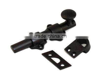 Locking door flush bolt