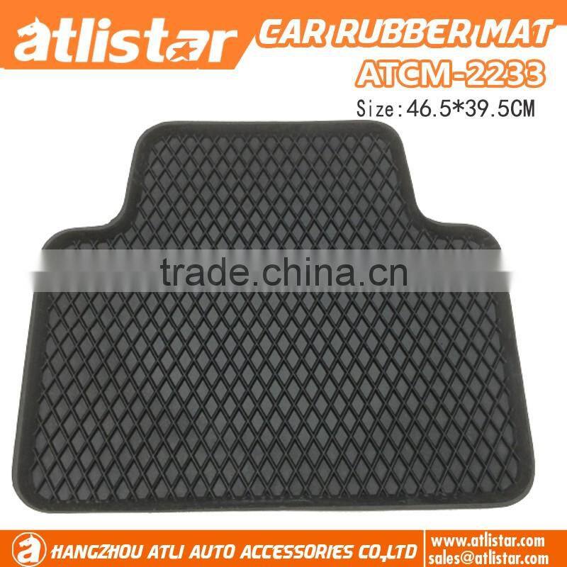 1pc black anti-slip rubber car mat single