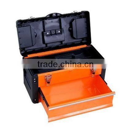 Hand Carry Iron Tool Box With Drawer 49.7x25.3x28.9cm