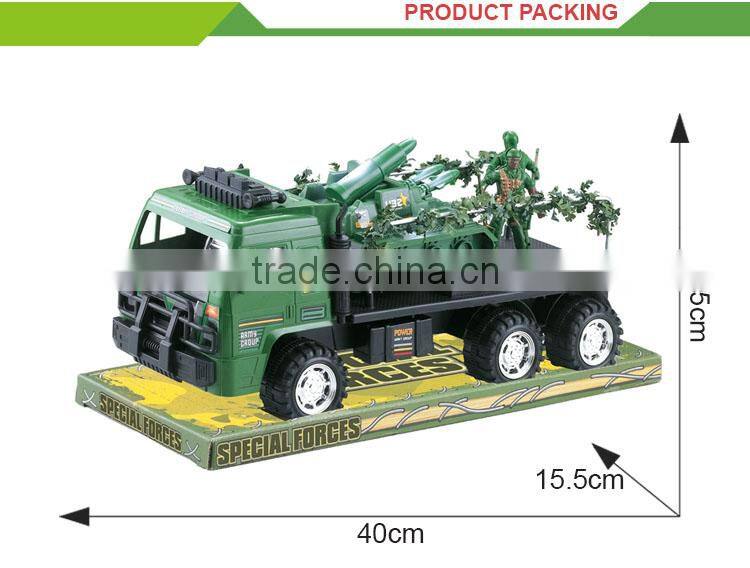 Newset plastic large firction cars military toys play set