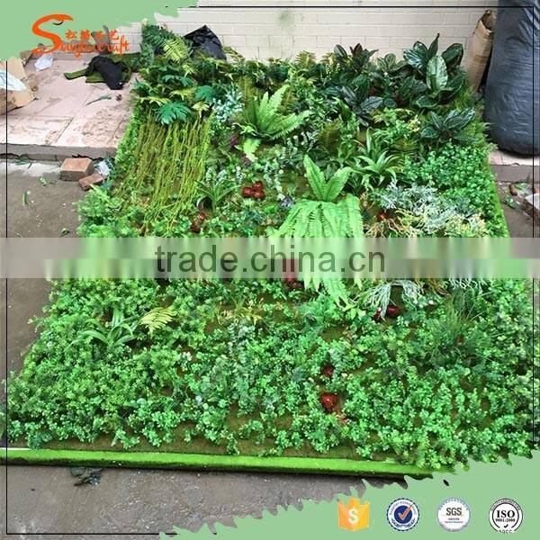 Songtao natural looking green artificial vertical green grass wall
