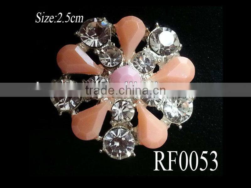 RF0050 bridal cheap wholesale crystal rhinestone brooch for wedding invitation