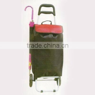 shopping trolley with detachable trolley and Dot Satin bag ,strong metal shelf trolley