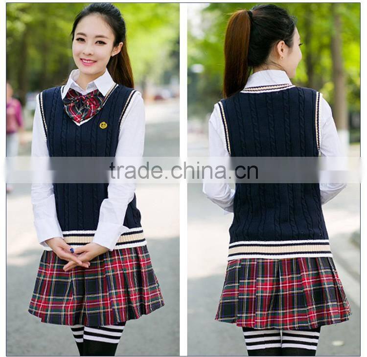 Custom Stylish japanese girl high school uniform Vest
