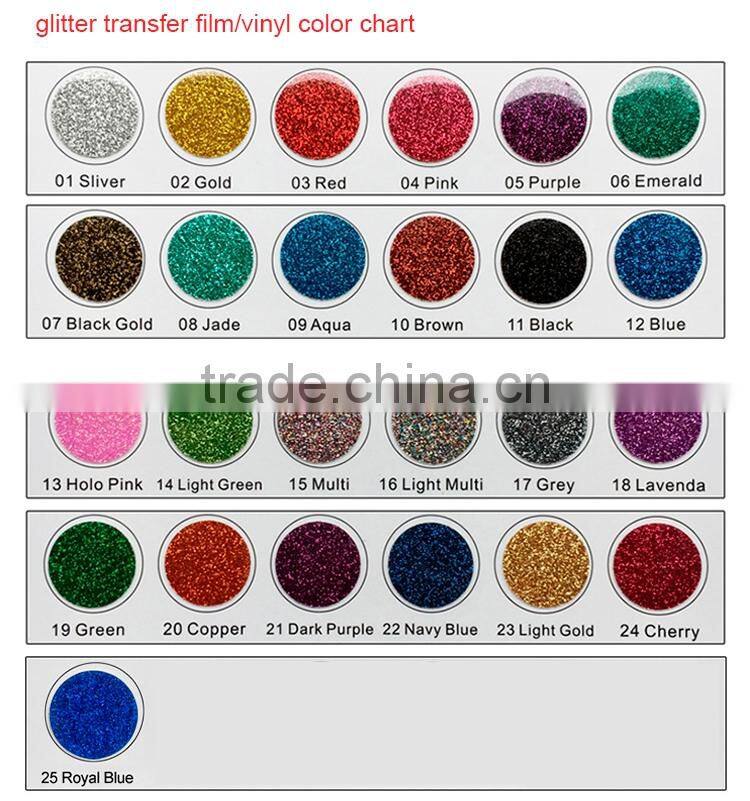 YESUN factory supply PVC transfer vinyl heat transfer glitter iron on vinyl