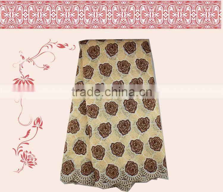 African Lace Laterials SL0301-3 Pink Flower Lace