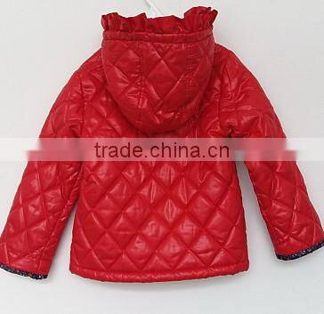 2016 girls red cotton padded coat
