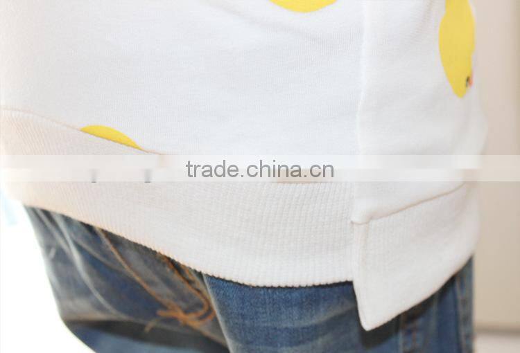 2015 hot sell 100% cotton long sleeves pullover children's hoodies