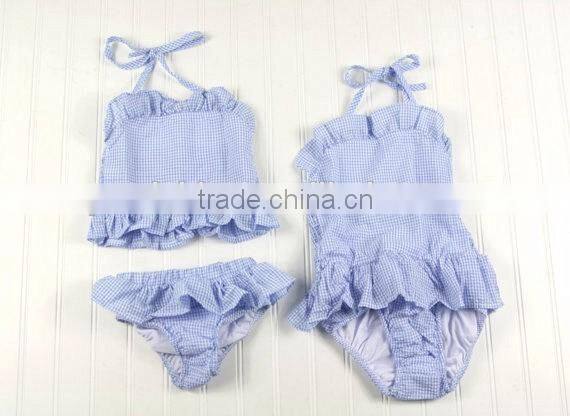 Boutique kids girls swimwear 2016 beach wear children swimsuit white polka dot bathing suit playsuit