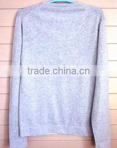 Truworth man Y neck shape with button jumper men's wool sweater high fashion quality