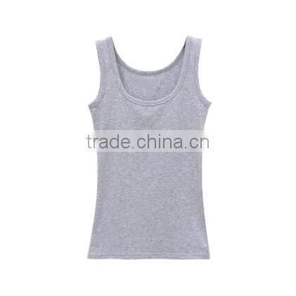 trade assurance promotional 100% cotton custom women blank tank top