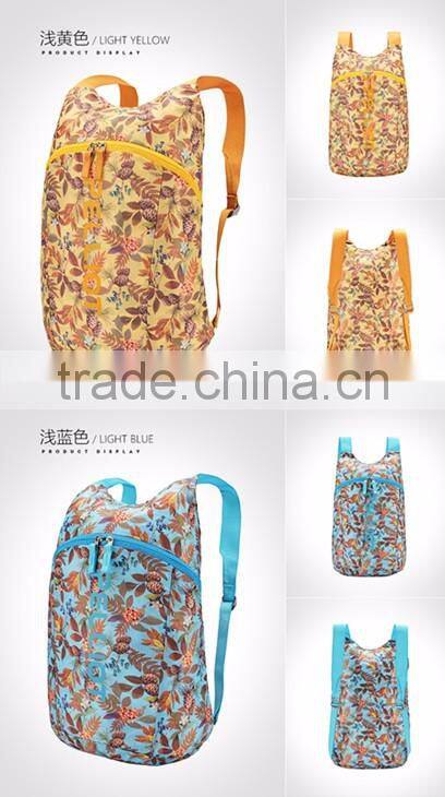 fashion leisure foldable storage package travelling backpack