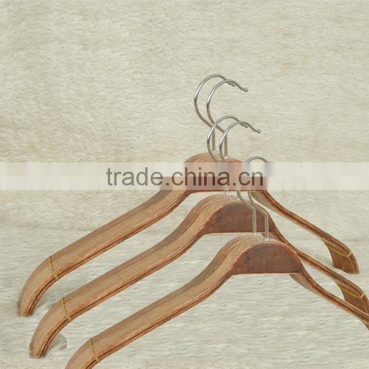 Multifunctional multifunctional wood pants hanger top grade wooden shirts hanger natural wooden shirt hanger
