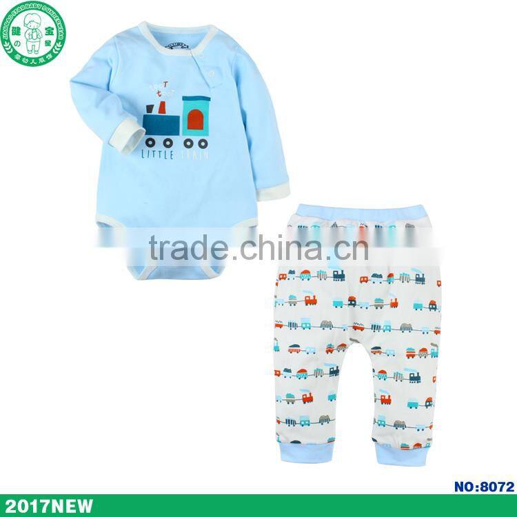 Latest desing 100% cotton lovely pattern baby romper baby pants children clothing from china factory