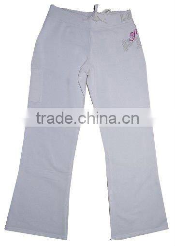 ladies cotton fleece pants with any logo