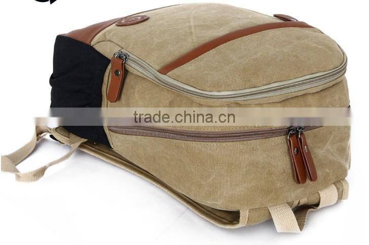 Custom canvas cheap waterproof backpack travelling sport backpack