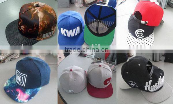 2015 hot design brushstroke custom double brims 5 panel hats with zipper