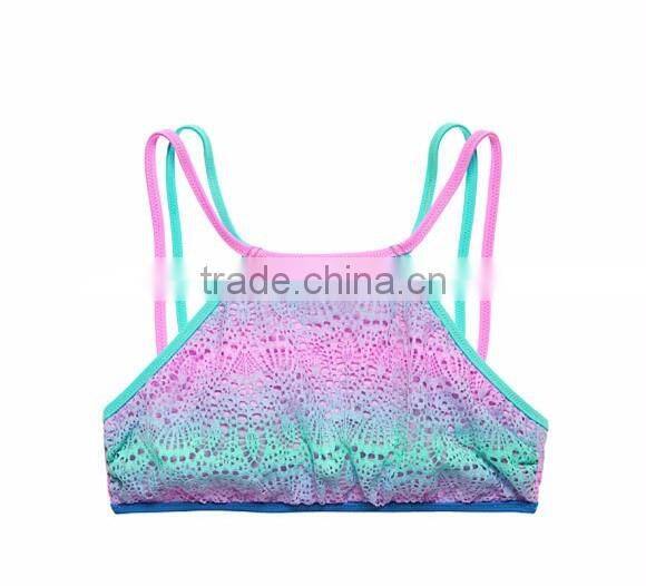 0562 NEW!2016 girl hot sex bikini Strappy High-neck Top hot korean teen girl bikini