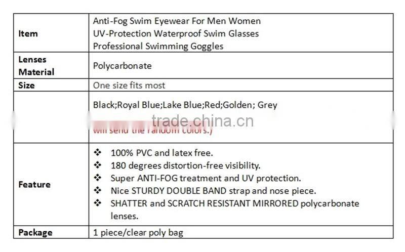 Waterproof Swim Professional Swim Glasses~6colors~Comfortable Fit Swimming Goggles for Men and Women~6 colors~Accept Custom