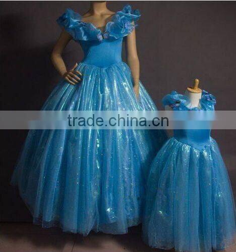 Walson anna frozen cosplay wholesale party frozen shoulder flowers crocheted skirt