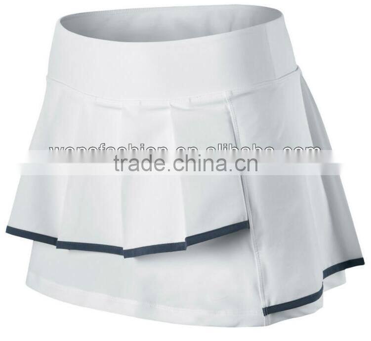 Custom Dri Fit Sexy Women's Stylish Pleated Mini High Waist Tennis Skirt